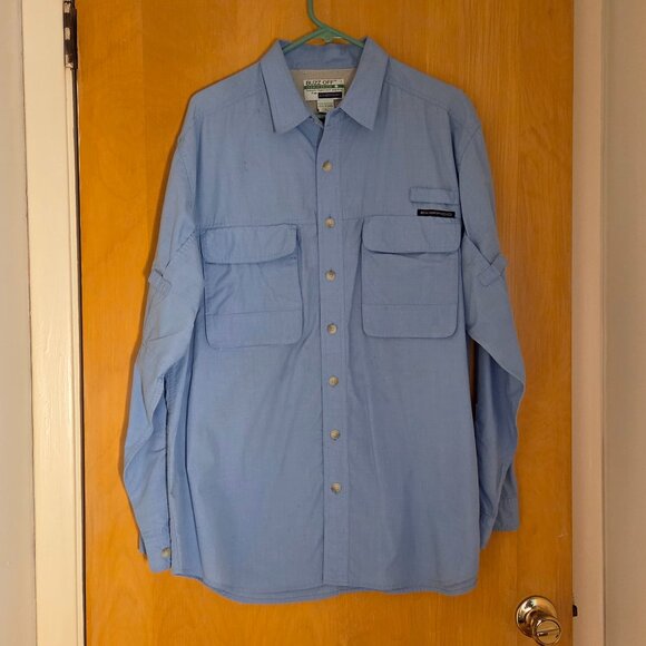 Exofficio Buzz Off Mens L/S Button Up Shirt Size L Vented Fishing Outdoor Hiking - Picture 1 of 12
